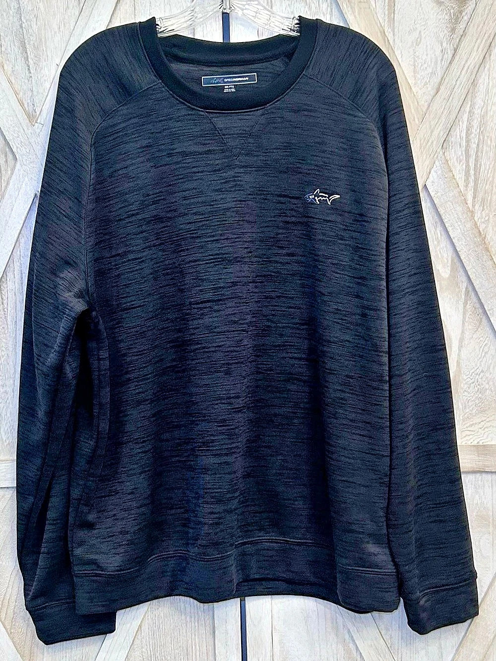 Greg Norman XXL Performance Pullover Golf Sweater Black Shark Logo 2019